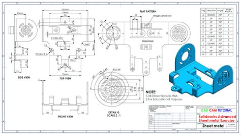 solidworks sheet metal drawing pdf